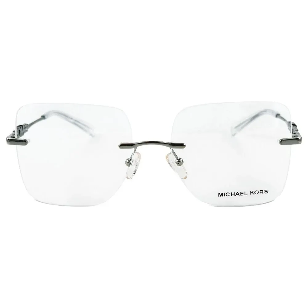 Michael Kors MK3078 Giverny Womens Rimless Eyeglass Frame 1893 Silver 54-17